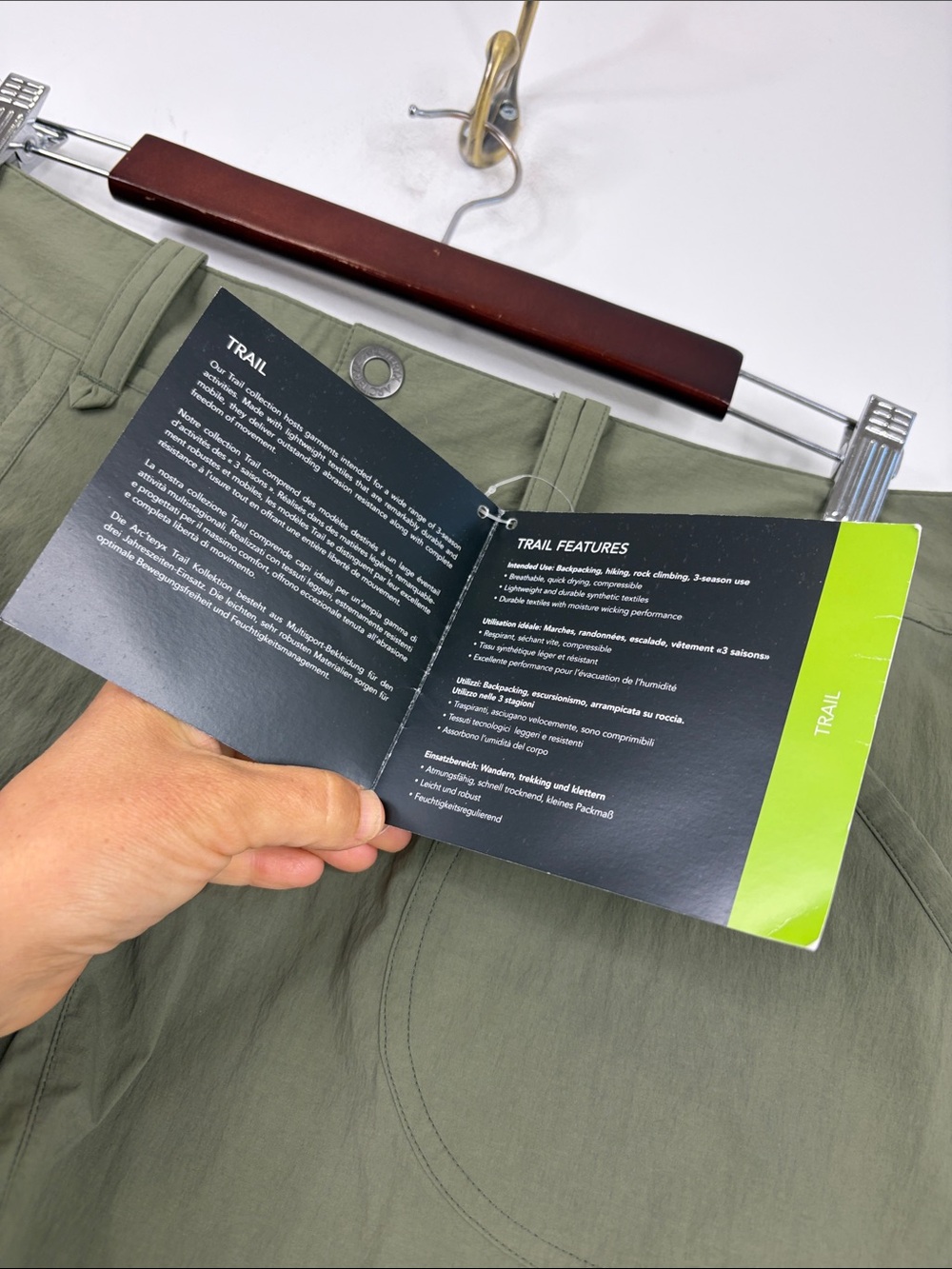 New Arcteryx Parapet Shorts Womens 10 Cargo Green Hiking Outdoors Camping - Picture 12 of 16